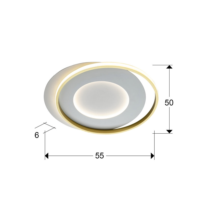 LIMBOS LED Flush Mount, Gold