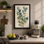 Single Stem in Green Botanical - Wrapped Canvas-110927996-110927998