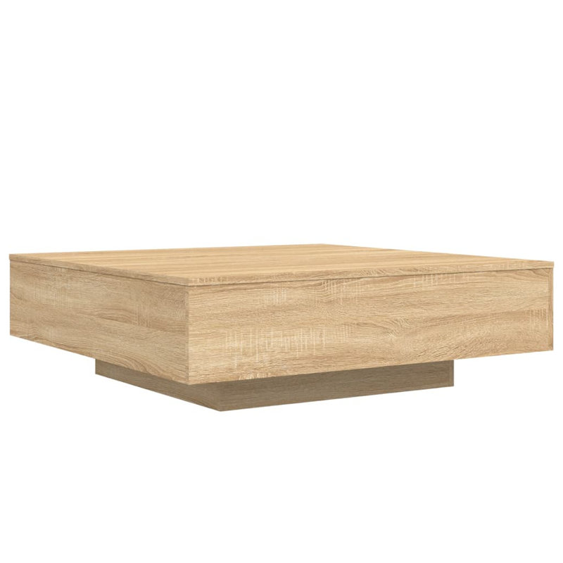 Jlea Pedestal Coffee Table, 31cm H x 100cm L x 100cm W, Sonoma Oak