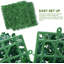 4 panneaux muraux de gazon à 4 couches, 20 po x 20 po (10 pièces), panneau de fond vert avec 100 attaches à fermeture éclair