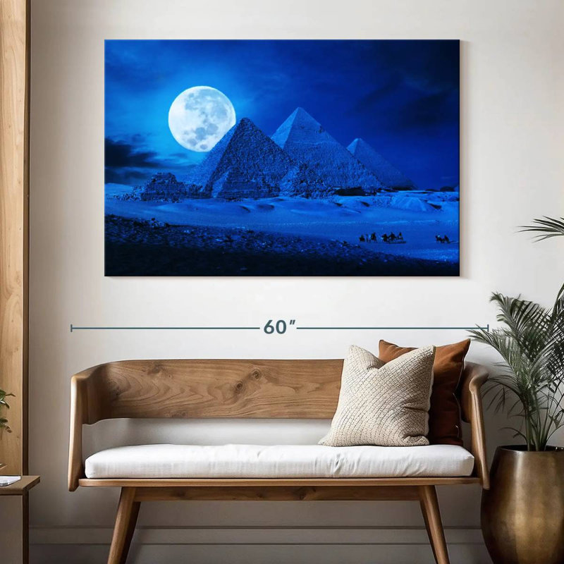 Adella Full Moon Over The Pyramids, 34" H x 51" W