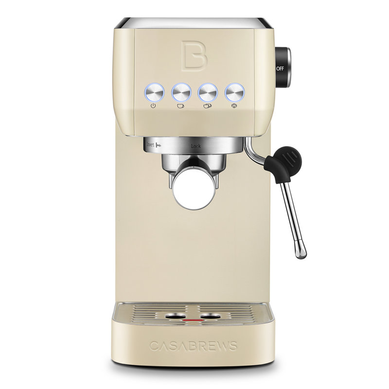 Machine à cappuccino à espresso 20 bars avec mousseur à lait CASABREWS 3700E, Jaune