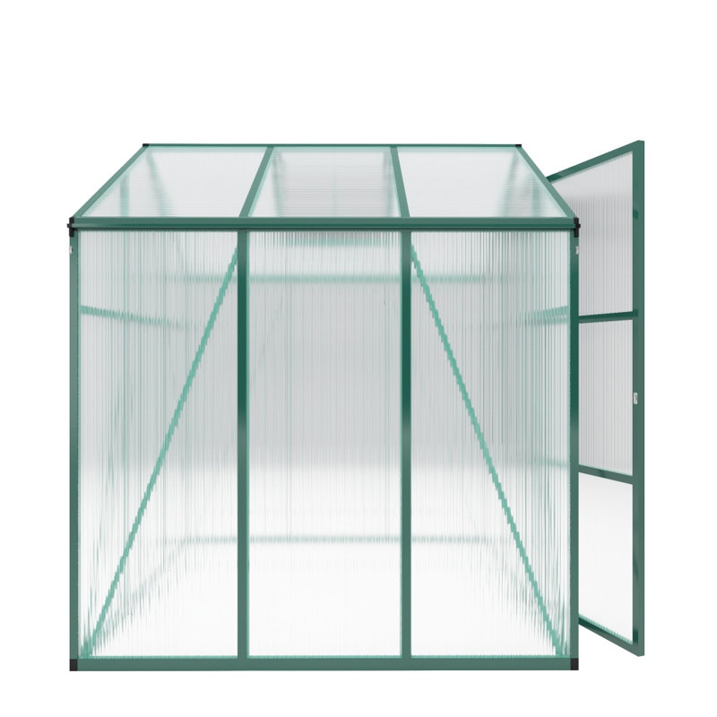 6x6 Ft Newly Marketed Walk-in Greenhouse - Heightened Windproof Aluminum With Raised Base & Anchors For Year-round Outdoor Use