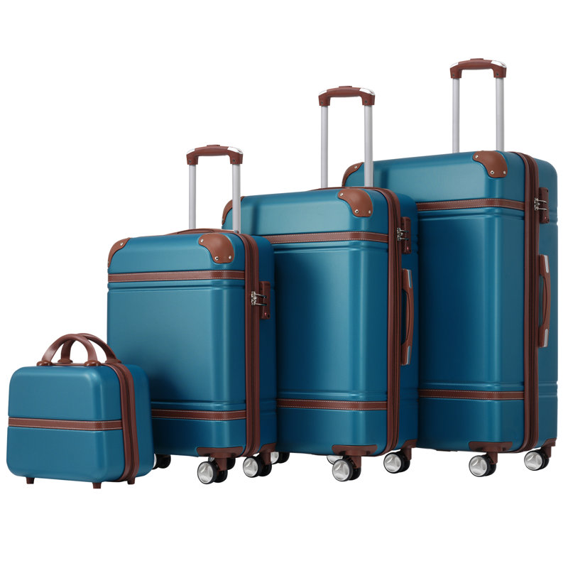 Ensemble de 4 valises rigides avec valise TSA Hardshell 4 pièces 20 "+ 24" + 28 "