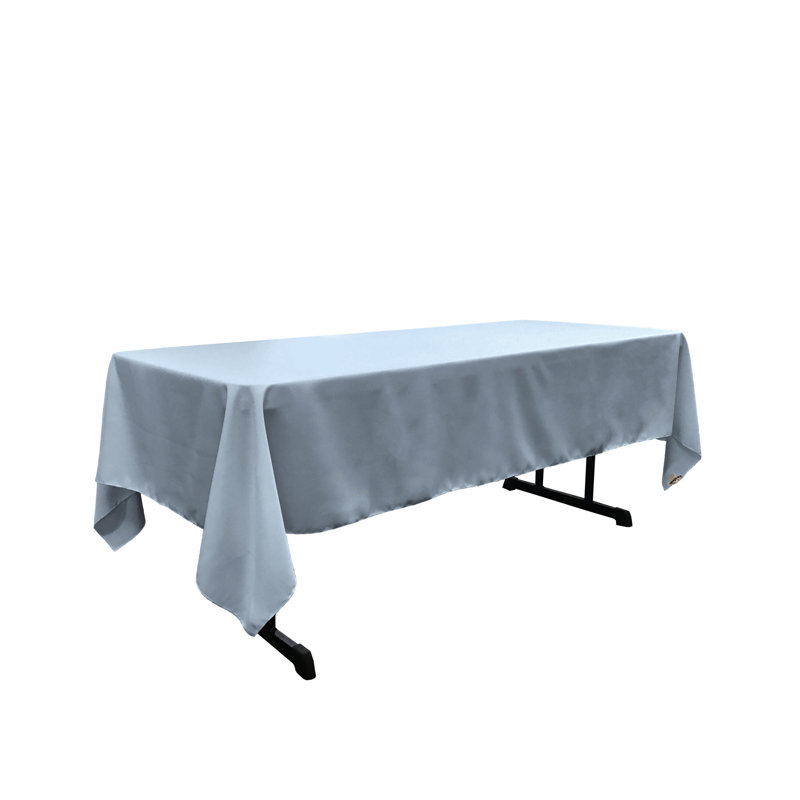 Rectangular Stain-Resistant Polyester Tablecloth - Basics by Wayfair™, Light Blue, 120" x 60"