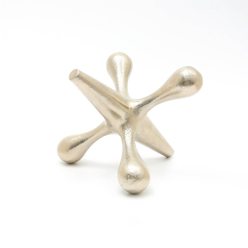 Stylish Nickel-Finished Paperweight-Tabletop Object