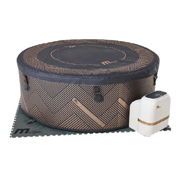 MSpa 4 - Jet ABS, Plastic Round Plug And Play Hot Tub in Brown