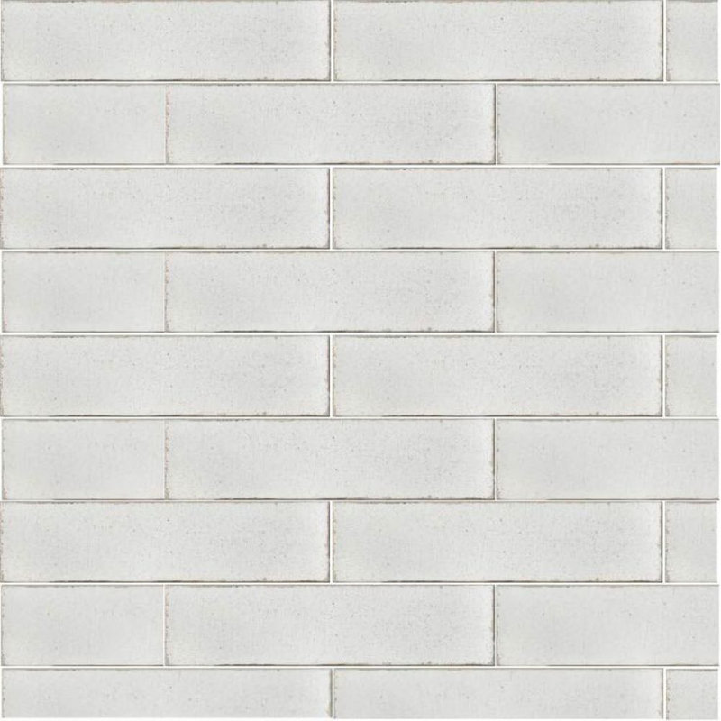 Bora Bora 3" x 12" Ceramic Concrete Look Tile, White Dove