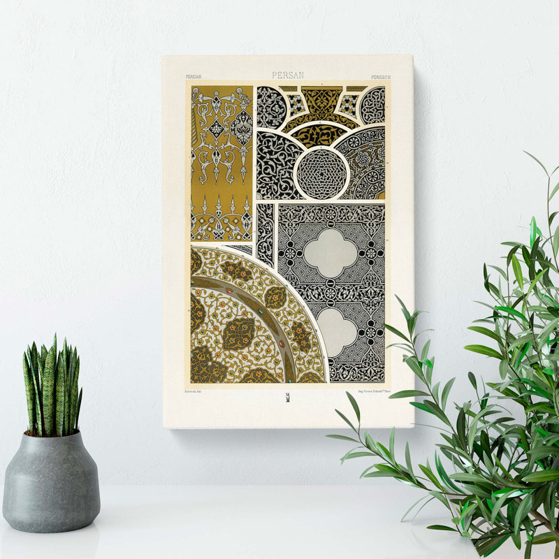 Beautiful Persian Pattern by Albert Racinet - Wrapped Canvas, 76cm H x 50cm W x 3cm D