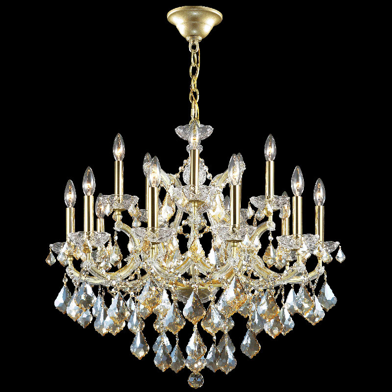 Maria Theresa 16 - Light Chandelier, Silver, Golden Teak, Chinese (K9)