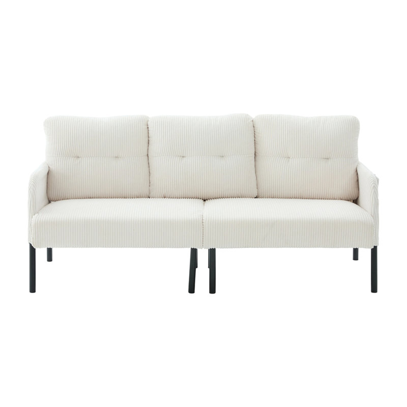 Causeuse surdimensionnée et moelleuse moderne, Beige