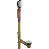 Clearflo Brass Toe Tap 1.5" Leg Tub Drain With Overflow
