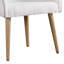 Fauteuil Mirjan Boucle en beige et chêne