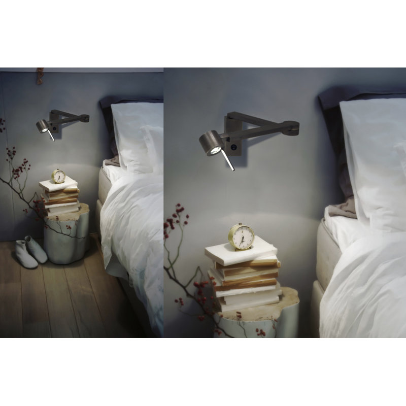 Manhattan 1-Light Swing Arm Sconce, Satin Nickel, Yes