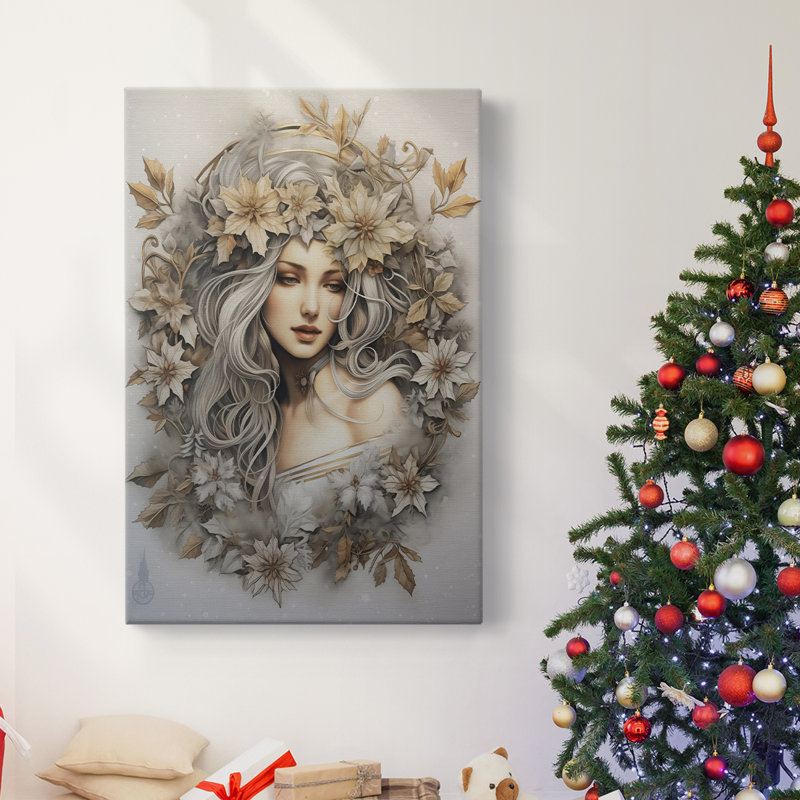 Art des Fêtes de Noël - Toile tendue avec châssis DCXCV, H 18 po x l 12 po