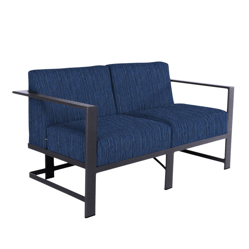 Studio Outdoor 2 - Seat Loveseat, Graphite, Alcazar Redwood