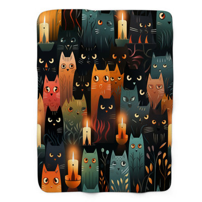 Halloween Felines - 1 Piece Premium Blanket