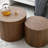 Nesting Coffee Table, MDF, Set of 2, Walnut, Space-Saving Nesting