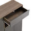 Rangement pour chaussures en panneau de particules, gris, avec tablettes réglables et siège rembourré pour armoire et siège de couloir 21, tablettes foncées, rangement