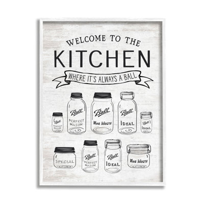 «Kitchen Where It's a Ball Pun Country Jars» par Lettered and Lined - impression