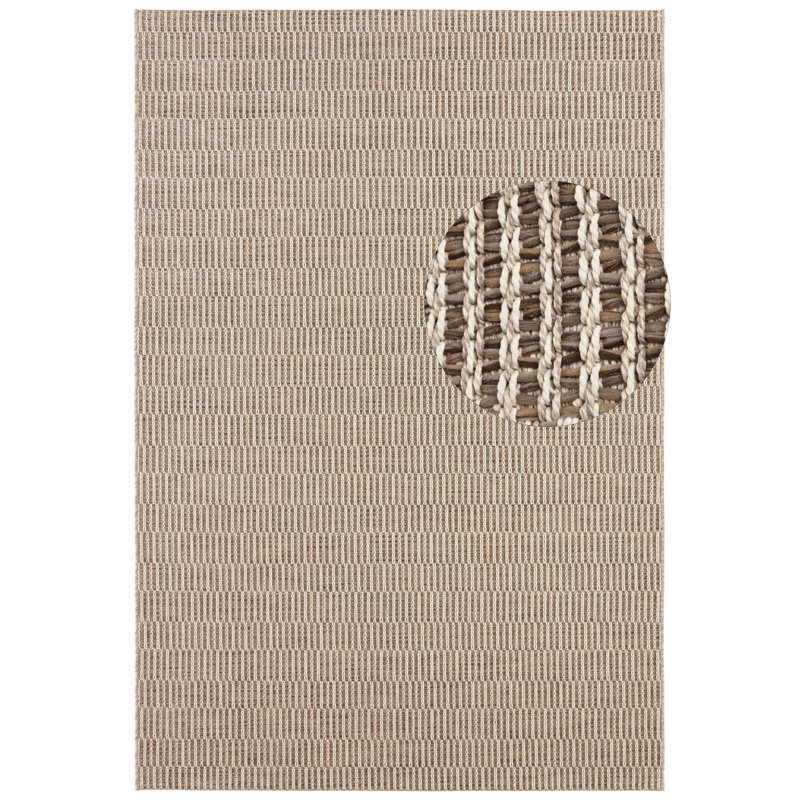 Dreux Flatweave Cream Indoor/Outdoor Rug, Rectangle 80 x 150cm