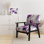 Geidel - Fleurs abstraites - Fauteuil d'appoint rembourré traditionnel