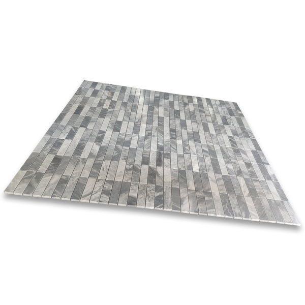 Bardiglio 12" x 12" Marble Grid Mosaic Wall & Floor Tile