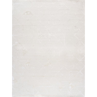 Hand Tufted Viscose Geometric Indoor Rug