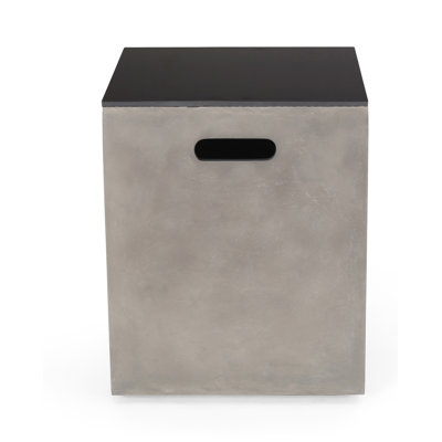 MGO Tank Holder with Ceramic Top - Side Table (Black+ Gray)