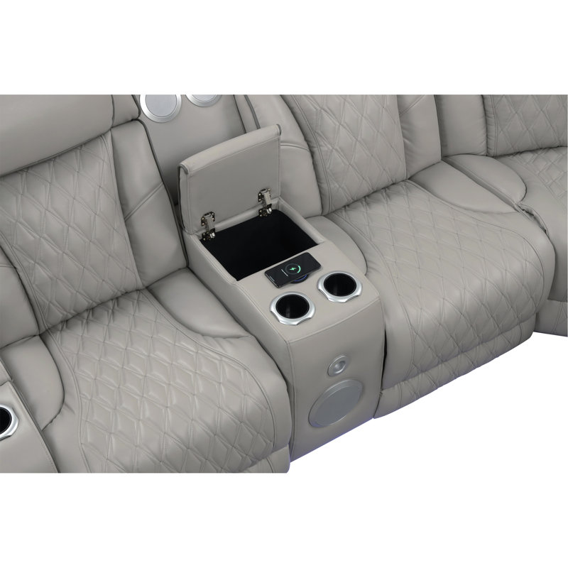 Modulaire inclinable électrique Fortuner de style moderne avec haut-parleur Bluetooth et DEL en bois et métal, fonction de massage incluse