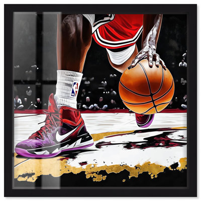 Fired Up at the Court Shadowbox Print Sneaker Wall Art by Art Remedy