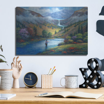 " Vista View Of A Fly Fisherman " by John Zaccheo