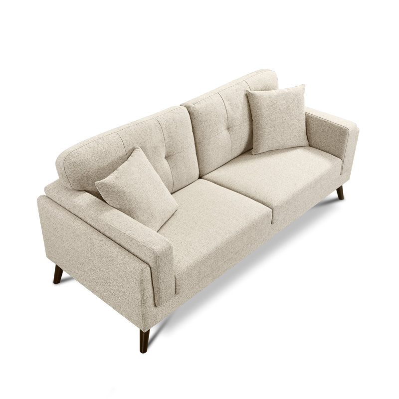 Vedic 3 Seater Sofa, Light Grey