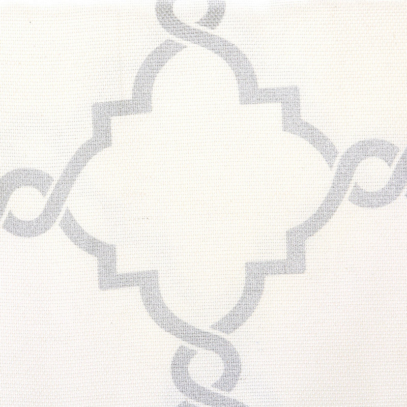 Cantonnière à œillets 50 x 18 po, Ivoire / Gris