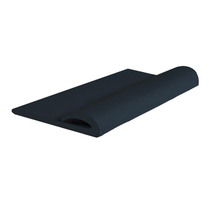 Base murale en caoutchouc de l 0,38 po x l 108 po x l 1,38 po