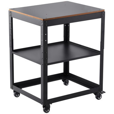 Planer Stand, 100 Lbs / 45 Kg Heavy Loads, Three-Gear Height Adjustable Thickness Planer Table,With 4 Stable Casters & Storage Space, For Most Planers, Saws, Bench-Top Machines, Power Tools