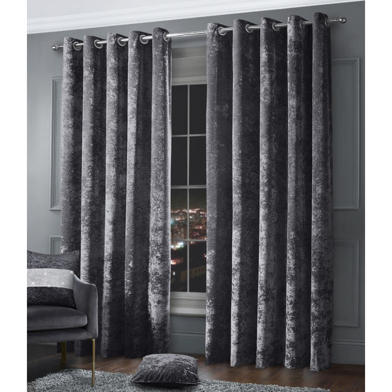 Accardi Curtain, 46 cm W, Charcoal