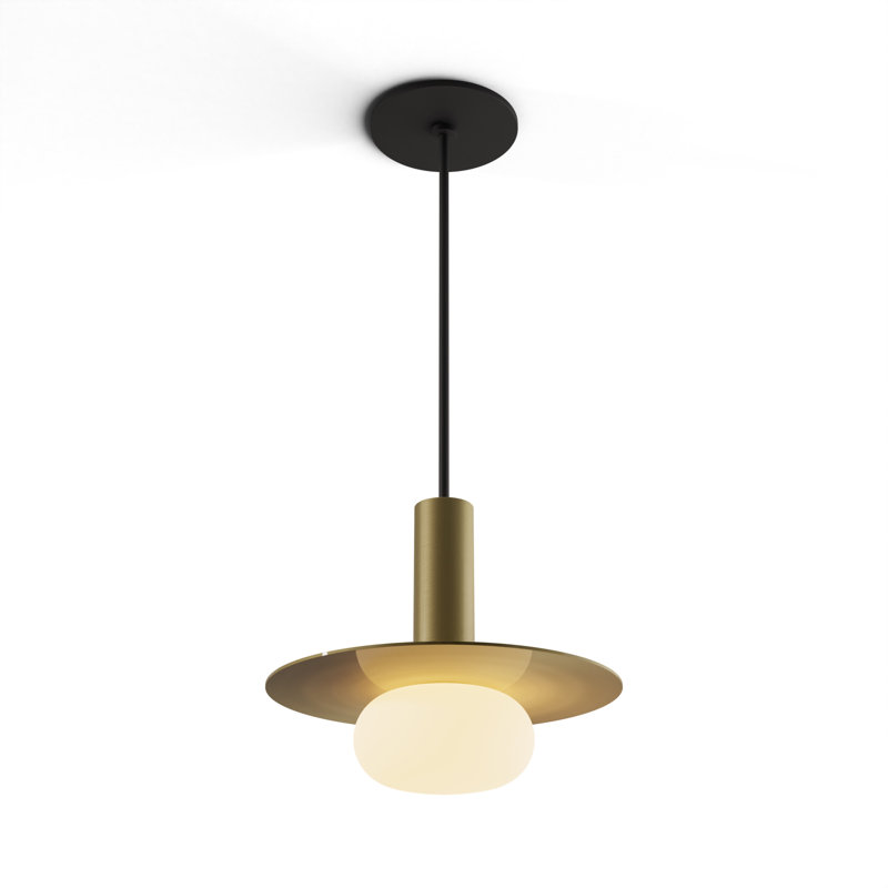 1 - Light LED Pendant, Brass