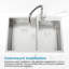 EA-DE5067888513-E Drop-In Double Bowl Kitchen Sink