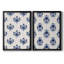 Motif de fleurs indigo I, toile encadrée de qualité supérieure - prête à être accrochée-1543131239-1543131237