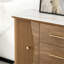 Commode d'appoint en bois fritté rétro brun