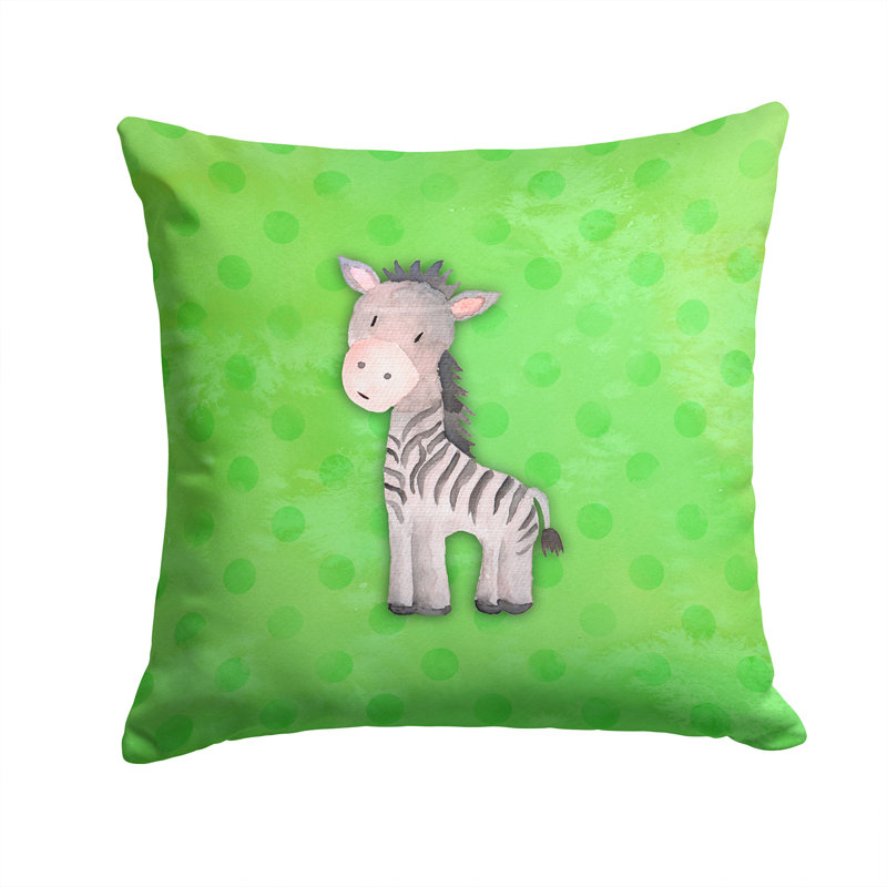 Coussin décoratif intérieur/extérieur aquarelle polkadot zèbre, 14 po x 14 po