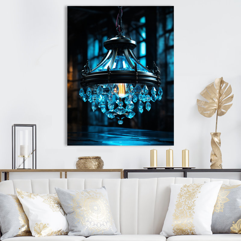 Chandelier Modern Sophistication - Glam Canvas Art Print, H 32 po x l 24 po x P 1 po, Toile tendue