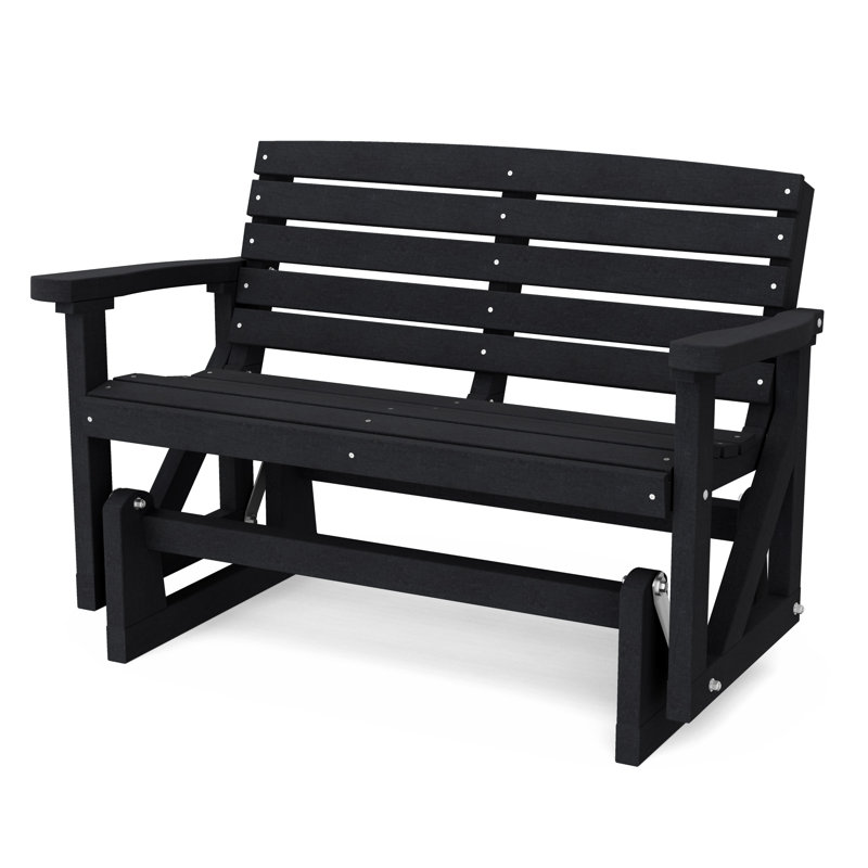 Fauteuil oscillant classique double, Noir, noir, noir, noir