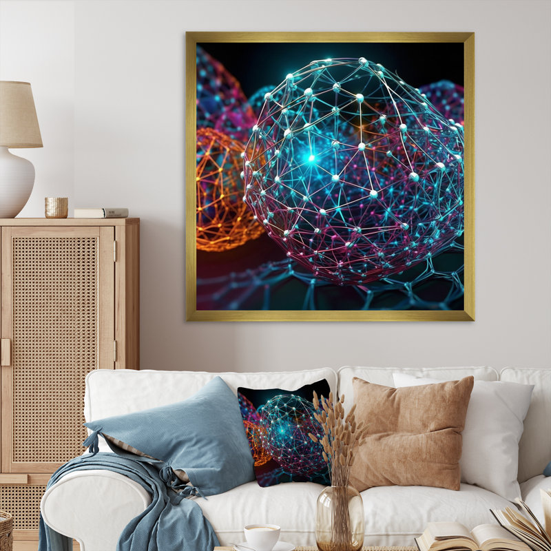 Impression sur toile liquide à cristaux liquides Matrix I - Fractals, H 36 po x l 36 po x P 1,5 po
