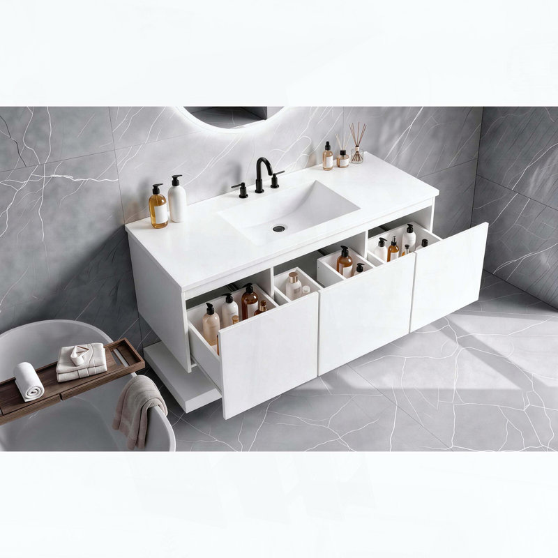 Meuble-lavabo mural de 48 pouces