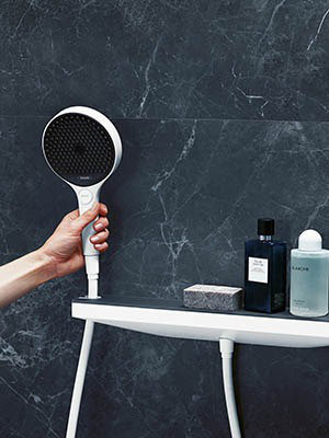 Hansgrohe Rainfinity Handheld 3-Jet Showerhead 130, Matte Black, 2.5 GPM
