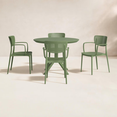 Farrah Loft Armchair 5 Person Dining Set