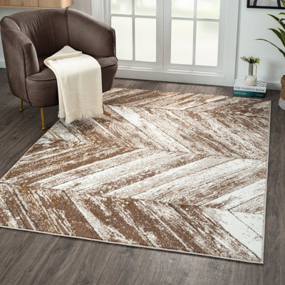 Forkland Beige/Gold Indoor/Outdoor Area Rug