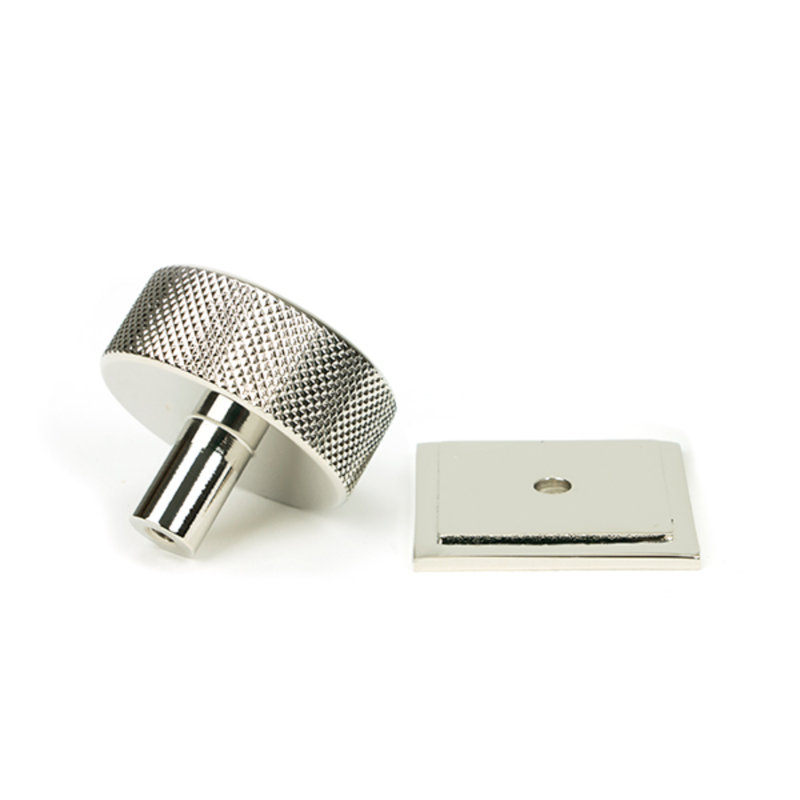 38mm Square Knob, Polished Nickel
